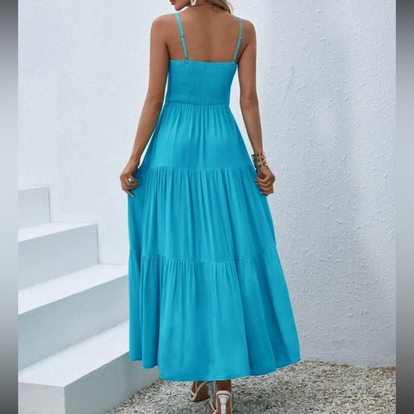 Ruched bust ruffle hem cami dress - Picture 3 of 6